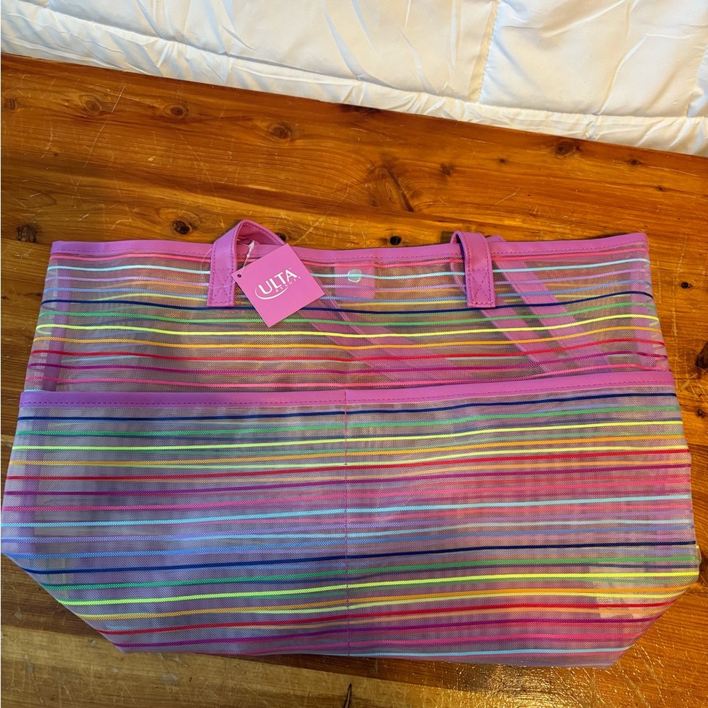 Ulta Beauty NWT Multicolor Striped Tote